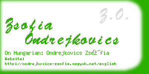 zsofia ondrejkovics business card